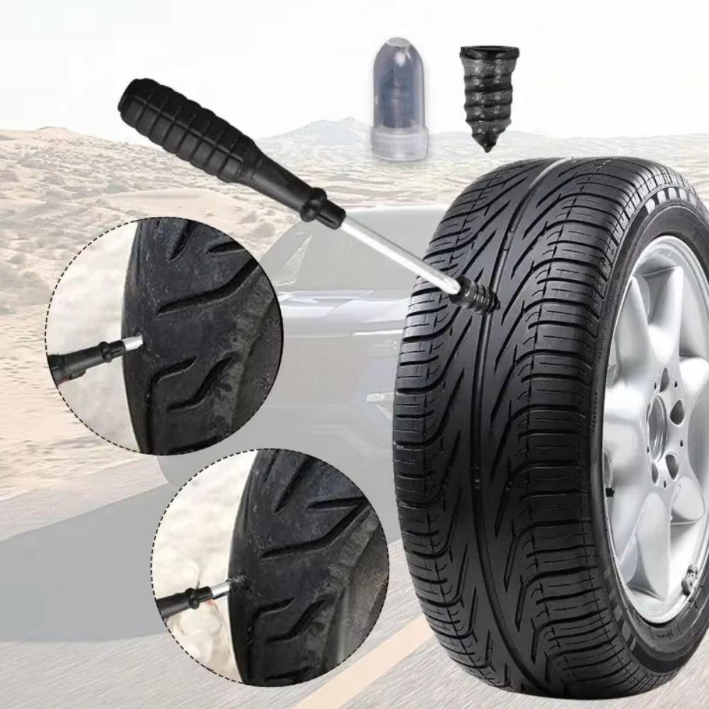 40/100Pcs Spiral Vacuum Tire Repair Nail Self-Tapping Screw Tire Rubber Nails Tool  Bike