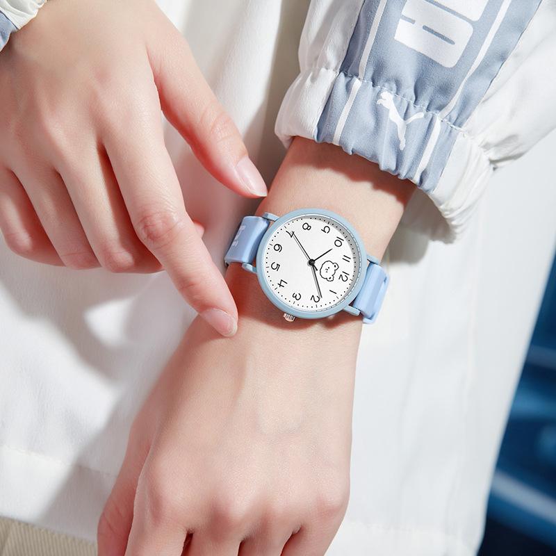 Cartoon Animation Student Watch Candy Color Waterproof Silicone Watch Small Fresh Junior High School Quartz Watch