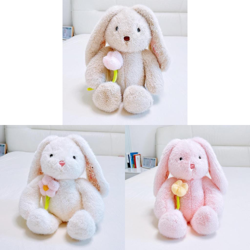 Plush Rabbit Toy For Kids Flower Decoration For Girls And Toddlers