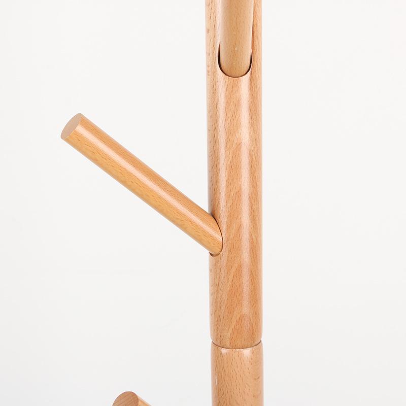 Triangle Solid Wood Coat Rack - Tree-Shaped Storage for Living Room or Bedroom, Children's Version
