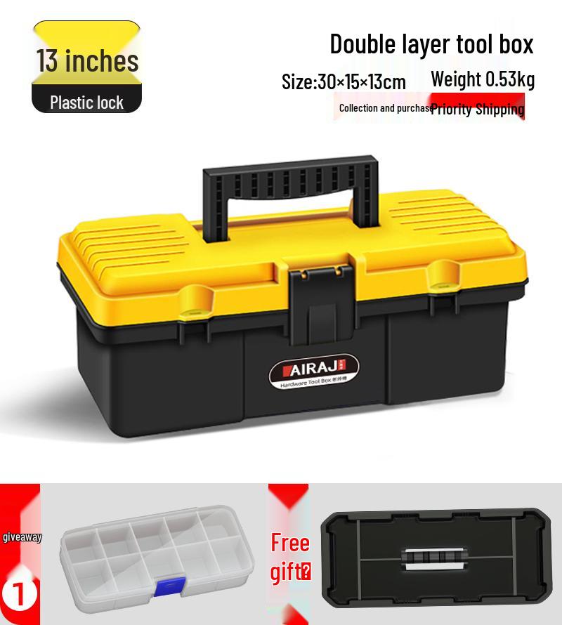 Arieze Handheld Tool Storage Box for Household and Industrial Use