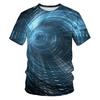 Summer Men's Fashion Fun Geometry Pattern 3D Printed T-shirt Loose Breathable Oversized Casual Sports Versatile Round Neck Short Sleeved T-shirt