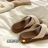 Bohemian island wind~! French gentle ins thick-soled slippers women wear non-slip beach slippers in summer