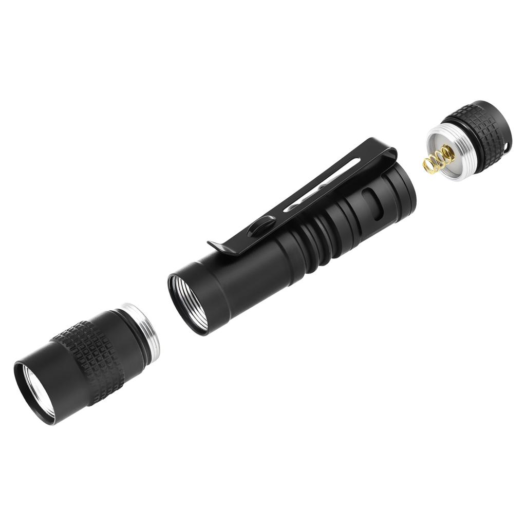 395nm UV Flashlight AAA Battery Powered Mini Blacklight Pocket Clip Black Aluminum Pen Light