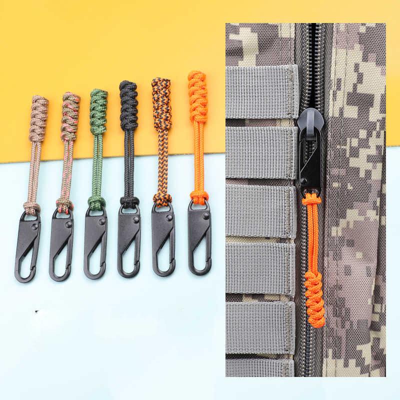 Detachable Zipper Pullers Outdoor Bag Zipper Pull Head Durable Wear-resistant Umbrella Rope Woven Zipper Replaceable Accessories