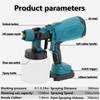 1000ML Cordless Electric Spray Gun High Power HVLP Paint Sprayer Auto Furniture Steel Coating Airbrush for Makita 18V Battery
