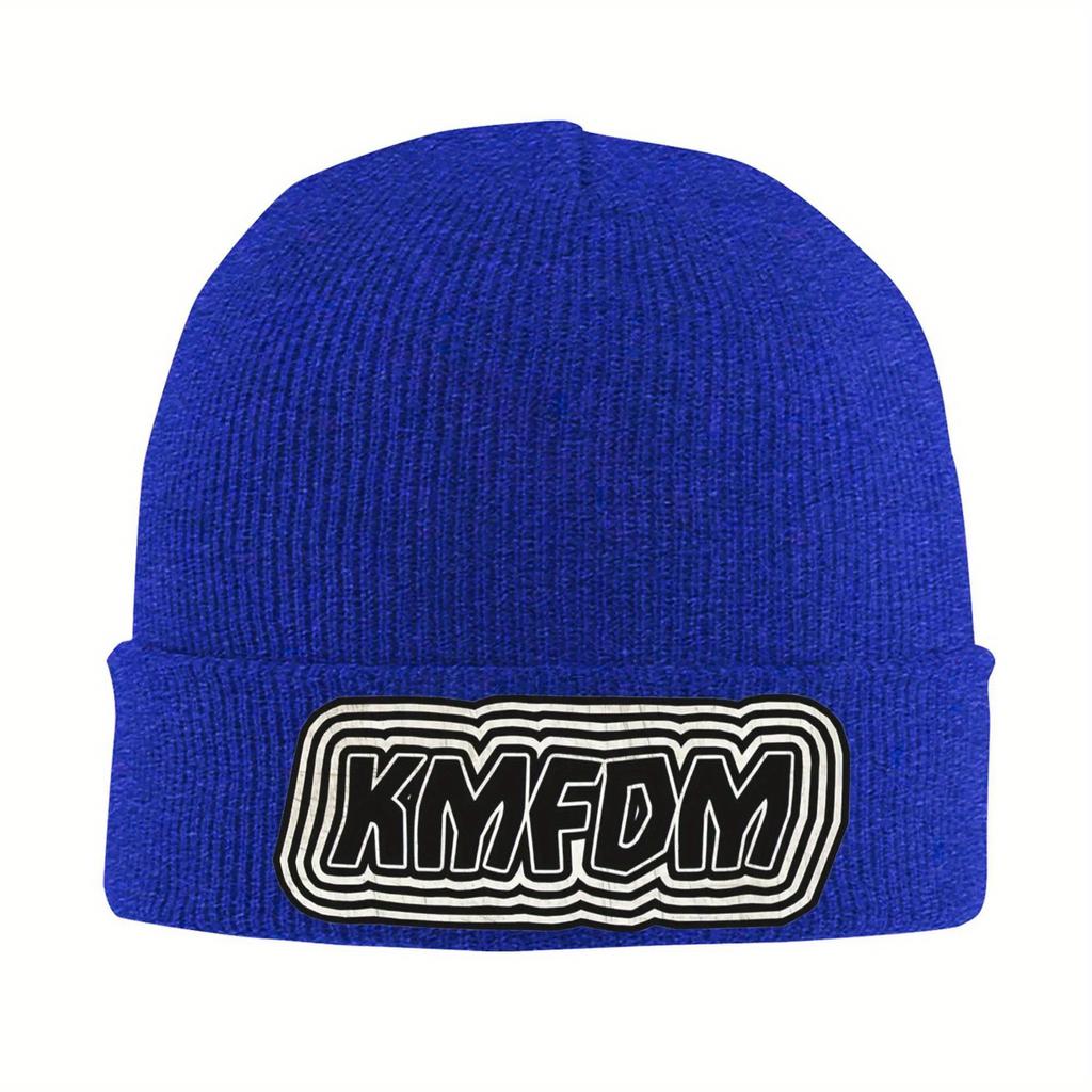 KMFDM rock band  Knitted Hat Women's Unisex's Beanies Autumn Winter Hats Acrylic  Warm Melon Cap