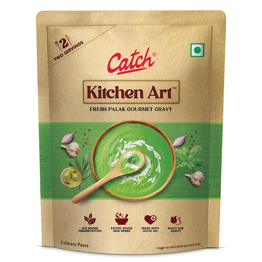 

Catch Ready To Cook Palak Gravy Mix 100g | Premium Spice Blend With Olive Oil | Easy Multi-Purpose Curry Base For Indian Dishes