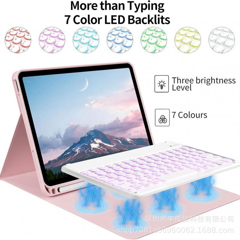 IPad 11-inch Keyboard Case With Silent Bluetooth Pen Slot TPU Cover Stand Magnetic Sleep Function
