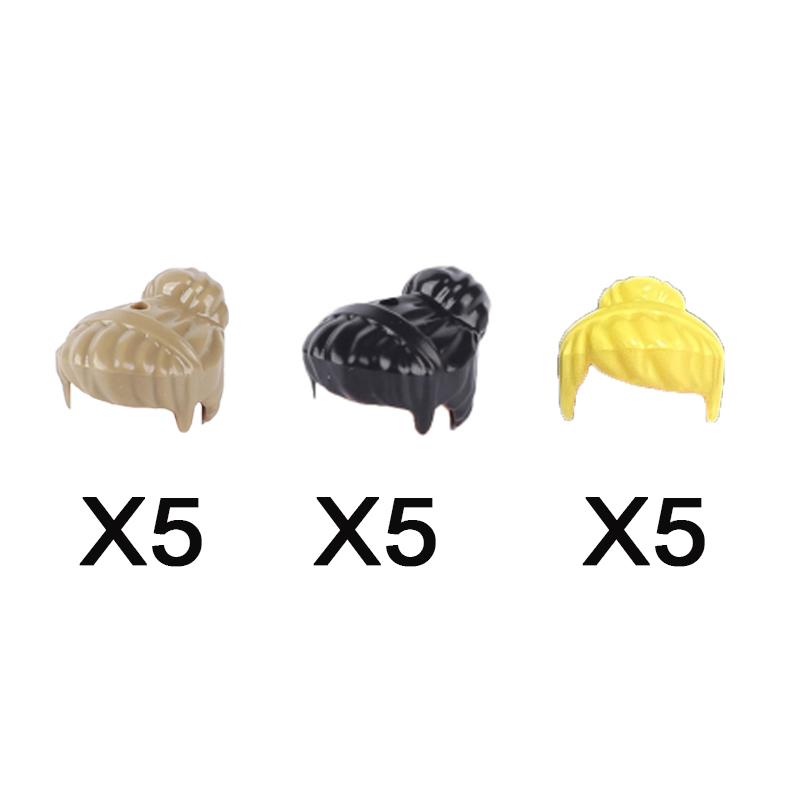 

MOC Городские строительные блоки Фигурка Аксессуары для одежды Длинные волосы Короткий стиль Мини-кирпичик Совместимые игрушки Подарок Сделай сам Часть тела K068