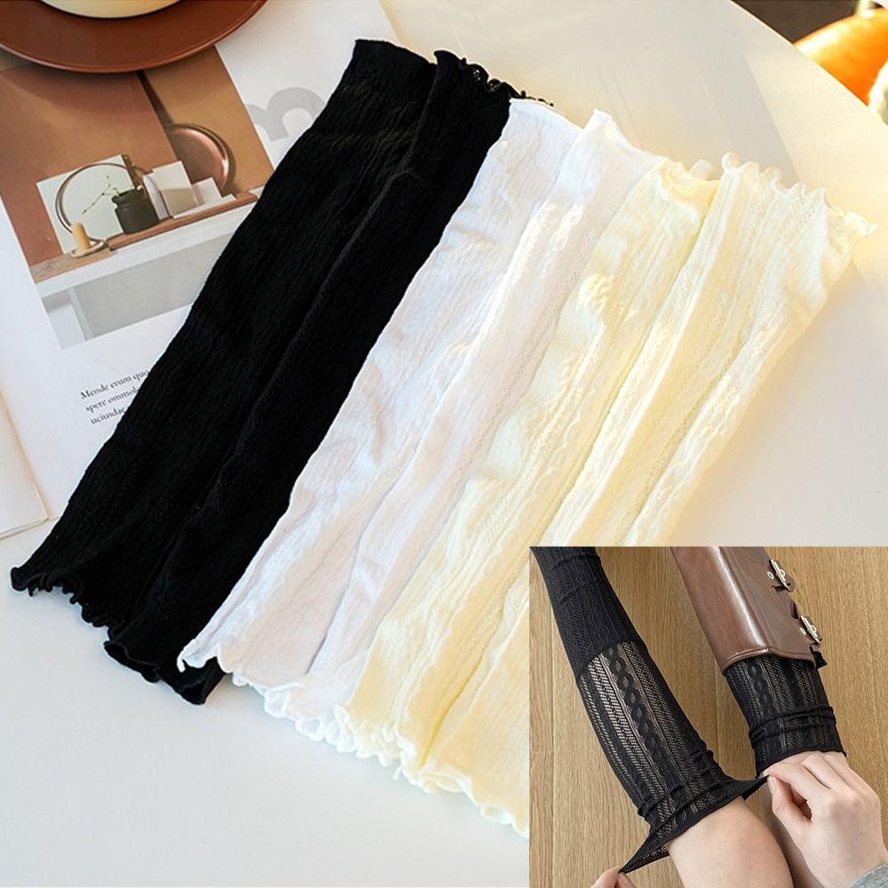 Sleeve Cover Mesh Leg Warmers Kawaii Style Boot Cuffs Thin Socks Casual Lace Leggings Women Wear