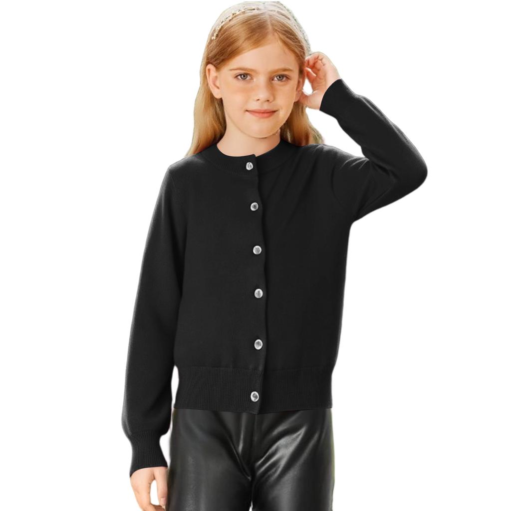 Children's Fashion Casual Cardigan Knitted Long Sleeve  Top