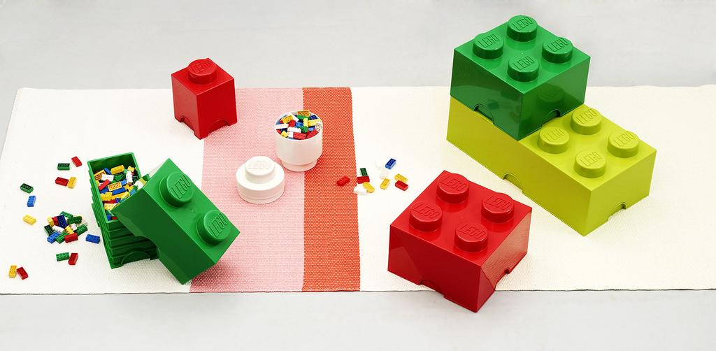 LEGO Storage Box Brick 4 DIF Yellowish Green 40031748