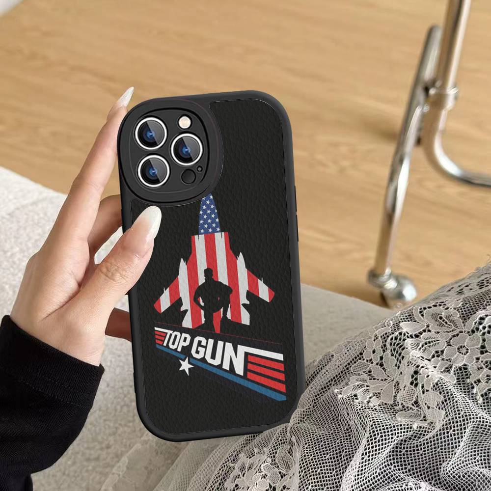 Top Gun Maverick Phone Cover For IPhone 16 15 14 13 12 11 Pro Max Plus Leather Soft Case