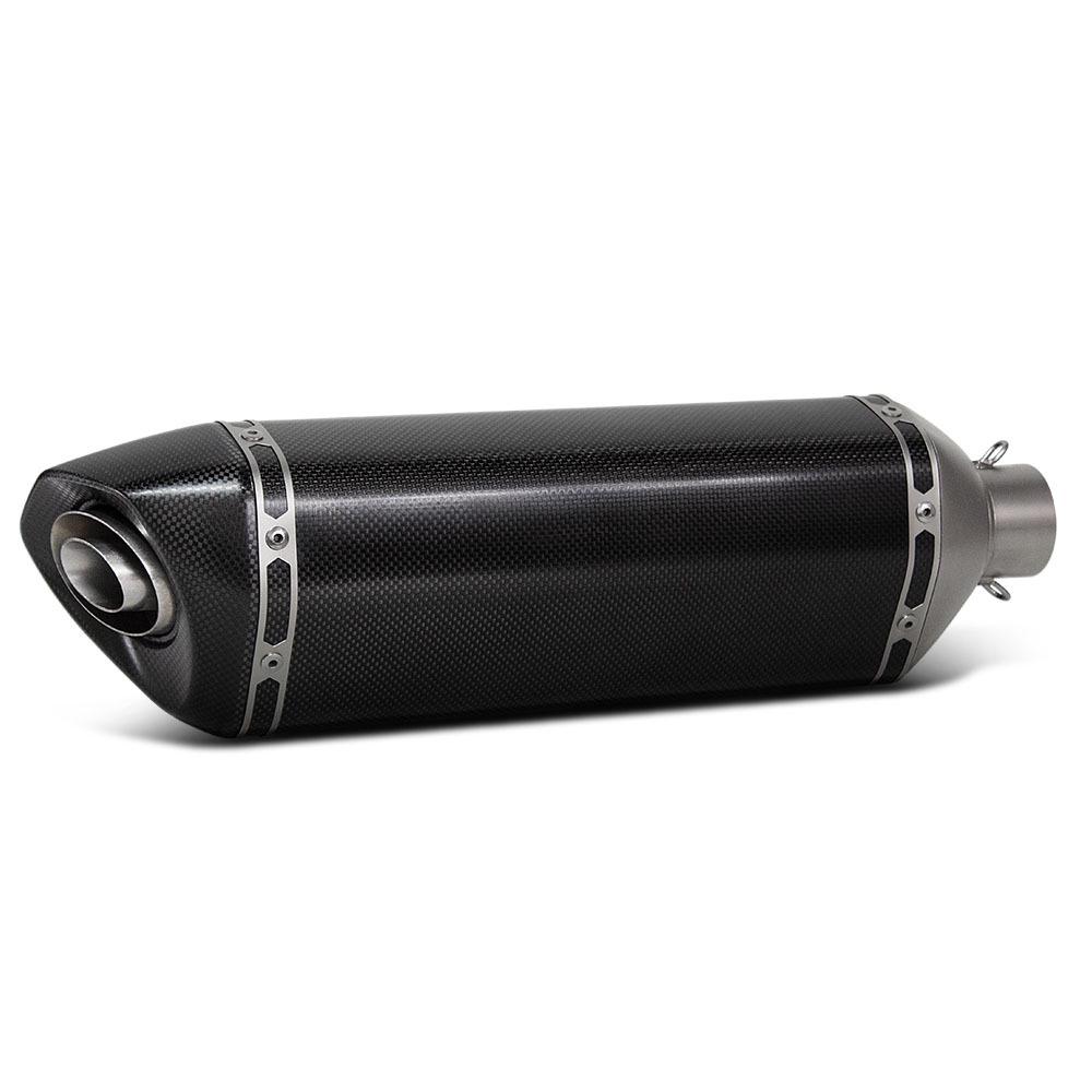 470 Round Tail Carbon Fiber Exhaust Pipe for Motorcycle/Scooter Modification, Large Hexagon, 51MM Diameter
