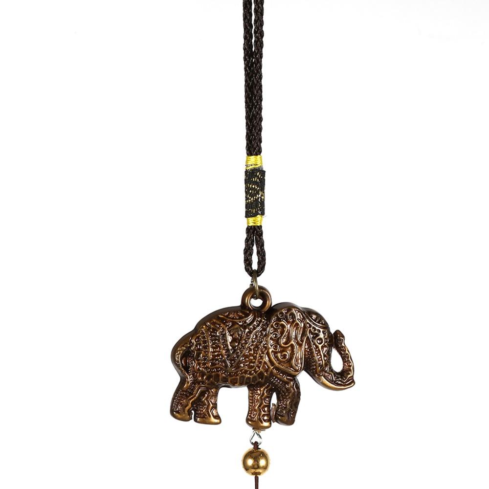 Elephant Metal Elephant Wind Chimes Gold Window Hanging Wind Chimes Indoor Room Styling