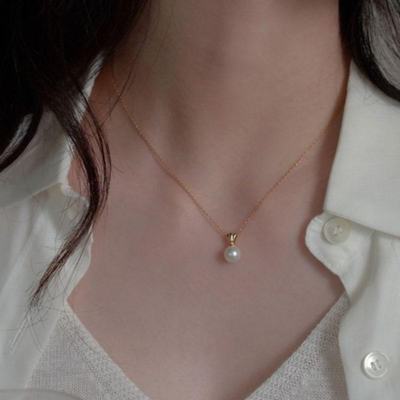 Aube De Moi Seashell Pearl Necklace_Cream