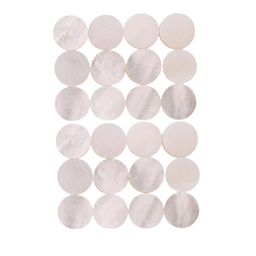 24PCS White Guitar Inlay Dots Mother of Pearl Shell Fingerboard Dots Fretboard Inlay Dots  Guitar