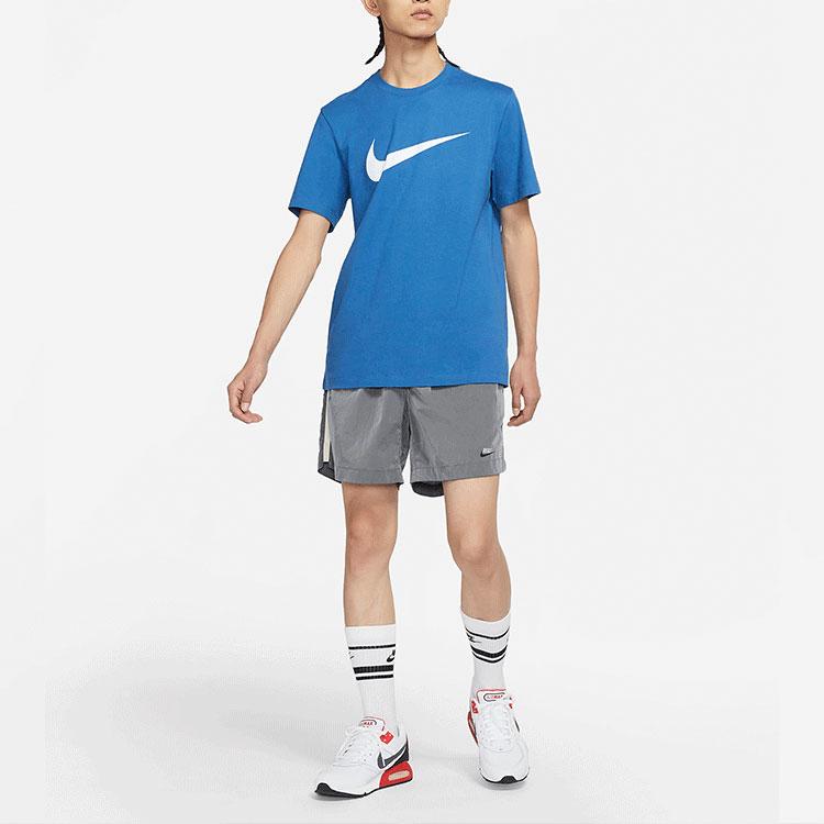 Nike Sportswear Swoosh Casual Short Sleeve Crew Neck T-Shirt Men Tops Blue DC5095-407
