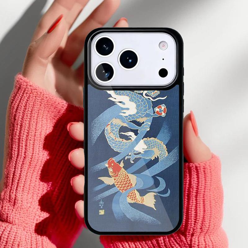 Koi Carp Fish Phone Case for iPhone 17 16 15 14 13 Pro Max Back Cover for 12 11 Pro Coque