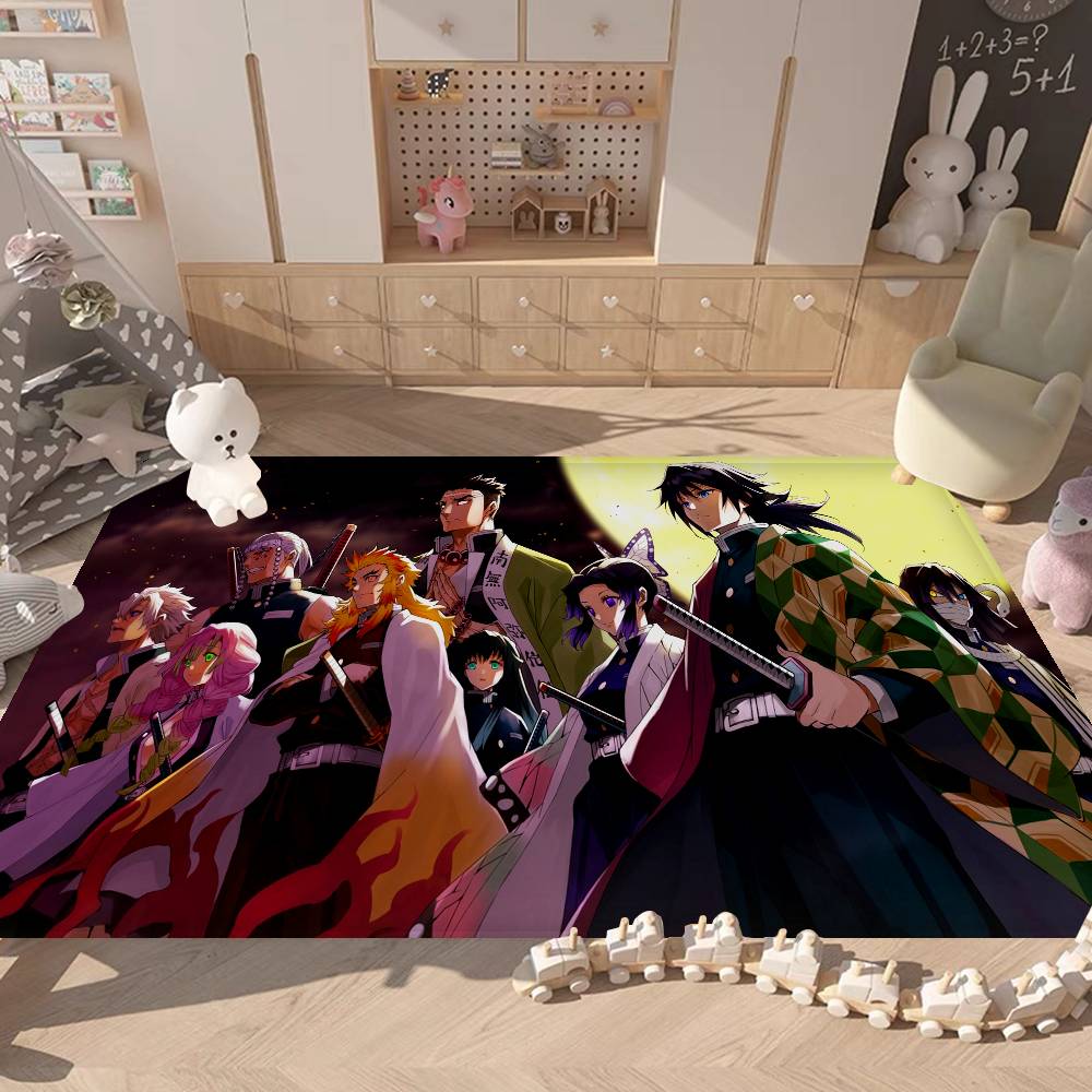 Anime D-DemonS Slayer Bathroom Mat Kids Room Bedroom Decoration Balcony Anti-Slip Doormat Living Room Welcome Rug
