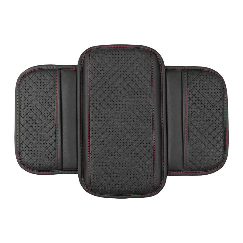 Car Armrest Riser Pad with Non-Slip PU Leather Cover and Storage Bag