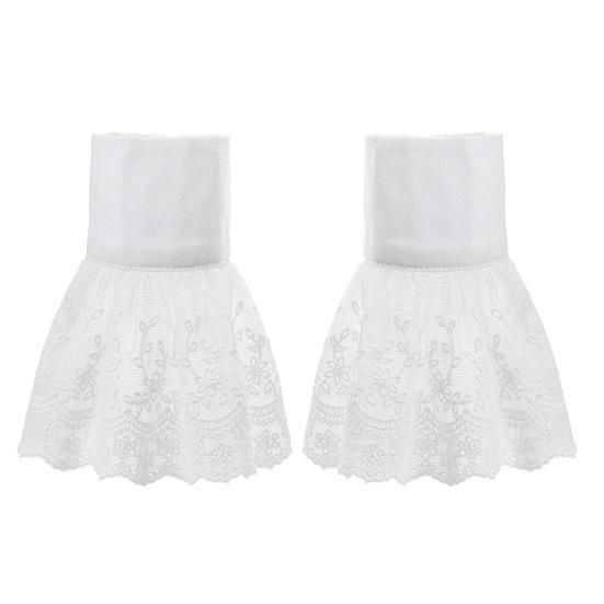 Layering Cuffs for Dresses Detachable Lace Sleeve Women, Elastic Mesh Fake Sleeves Floral Arm Warmers Sweaters Dresses, Wrist Cuffs, Fashion Clothing