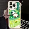 Phone Case for iPhone 17 Air 16E 15 16 Pro Max Cute Cartoon Panda Cover 14 Plus 13 12 Mini Soft Shell Silicone Fundas