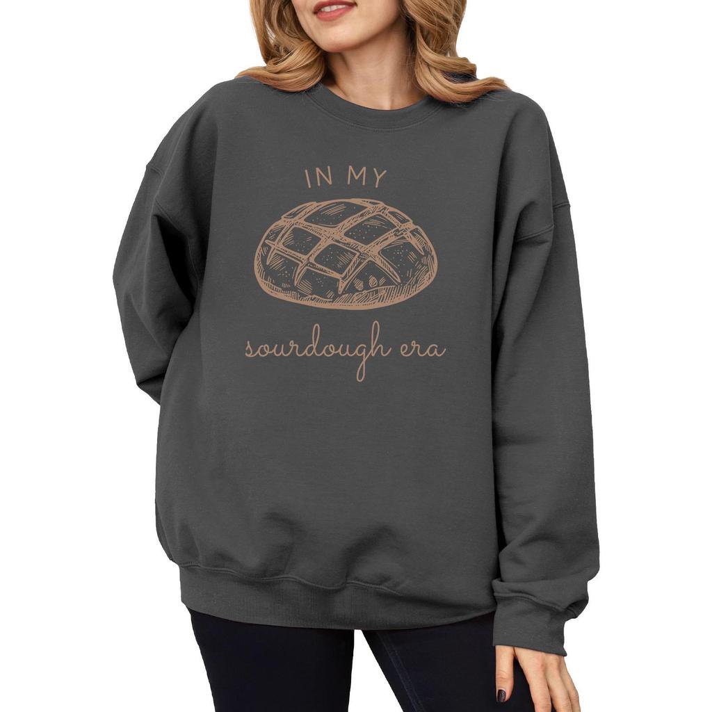 Autumn Winter American Style Printed Loose Round Neck Long Sleeve Hoodie