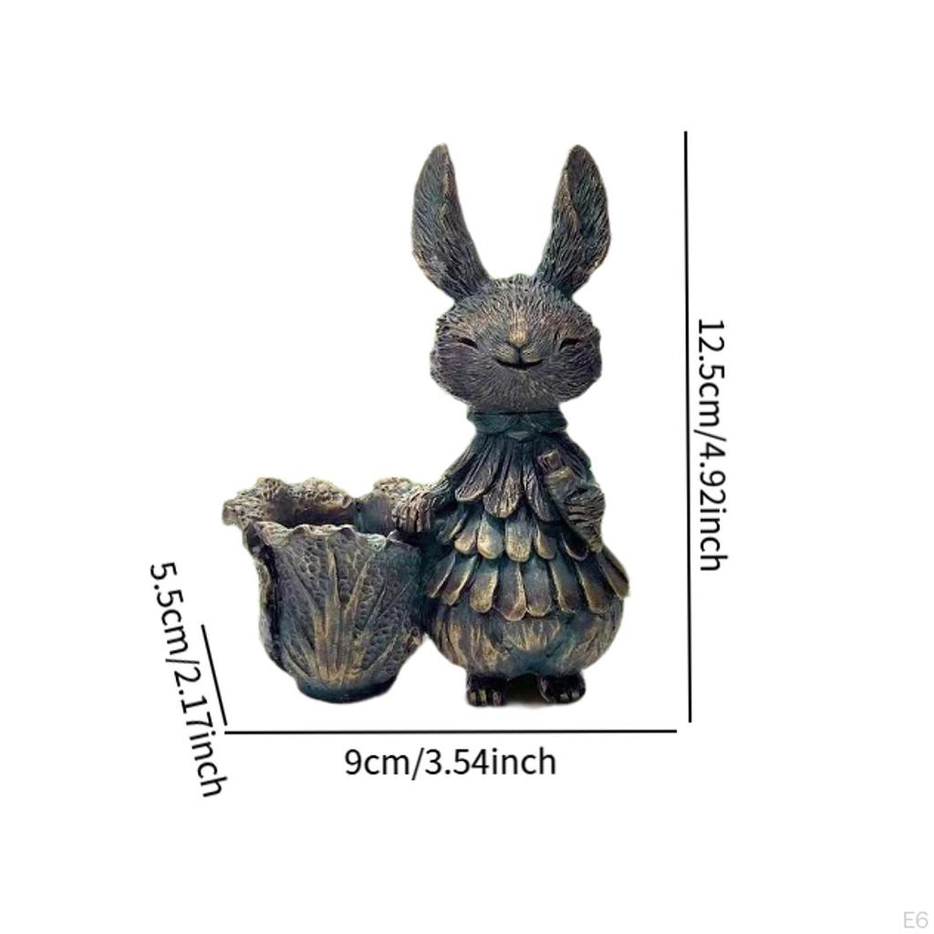 Bunny Figurine Flower Planter for Indoor