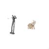 Modern Golfing Elephant Resin Figurine Sculpture Unique Golfer Animal Statue Decoration for Golf