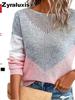 Women's Knitted Crossover Top with Hollow Stitch Sweater for Fall Winter Casual Wear