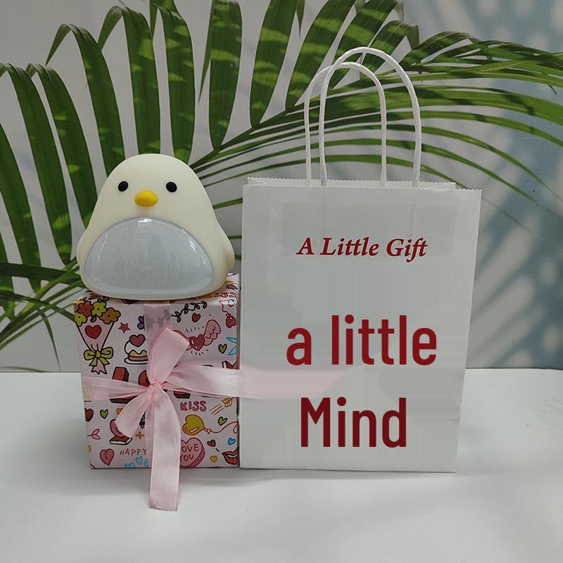 Time Bird LED Alarm Clock with USB Charging - Silent Cartoon Bedside Night Light for Bedroom or Dorm