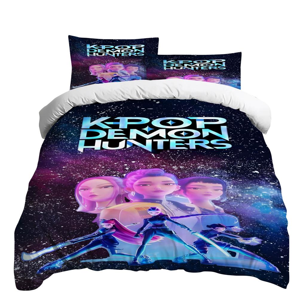 Duvet Cover Printed With Christmas Decoration Super Soft Brushed Microfiber Double Bed Comfortable Set With Zipper Closure And 2 Pillowcases