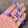 Blue Jade Gemstone Handmade 925 Sterling Silver Jewelry Necklace 18" KKG-397