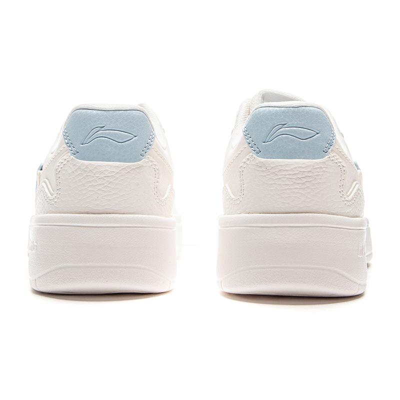 Li Ning Yuan Bao Simple Fashion Lightweight Breathable Increased Height Low Top Skate Shoes Women Sneakers Ice-River-Blue AGCV178-2