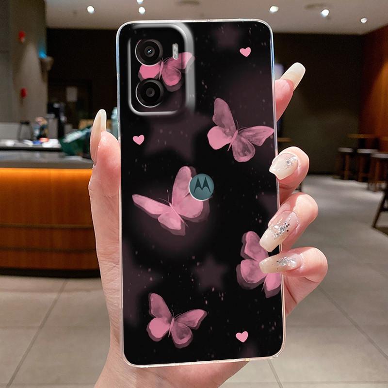 For Motorola Moto G05 E15 Case 2024 Fashion Butterfly Flower Clear Soft Silicone TPU Capa Phone Cover For MotoG05 MotoE15 Fundas