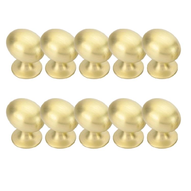 

10pcs Aluminum Oval Drawer Pulls Providing Robust Structure Contemporary Designs Pull Handles in Renovation Projects золотий