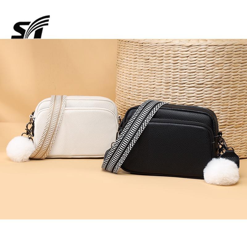 New women's bag first layer cowhide messenger bag niche shoulder bag fashion women's bag high-end leather small square bag