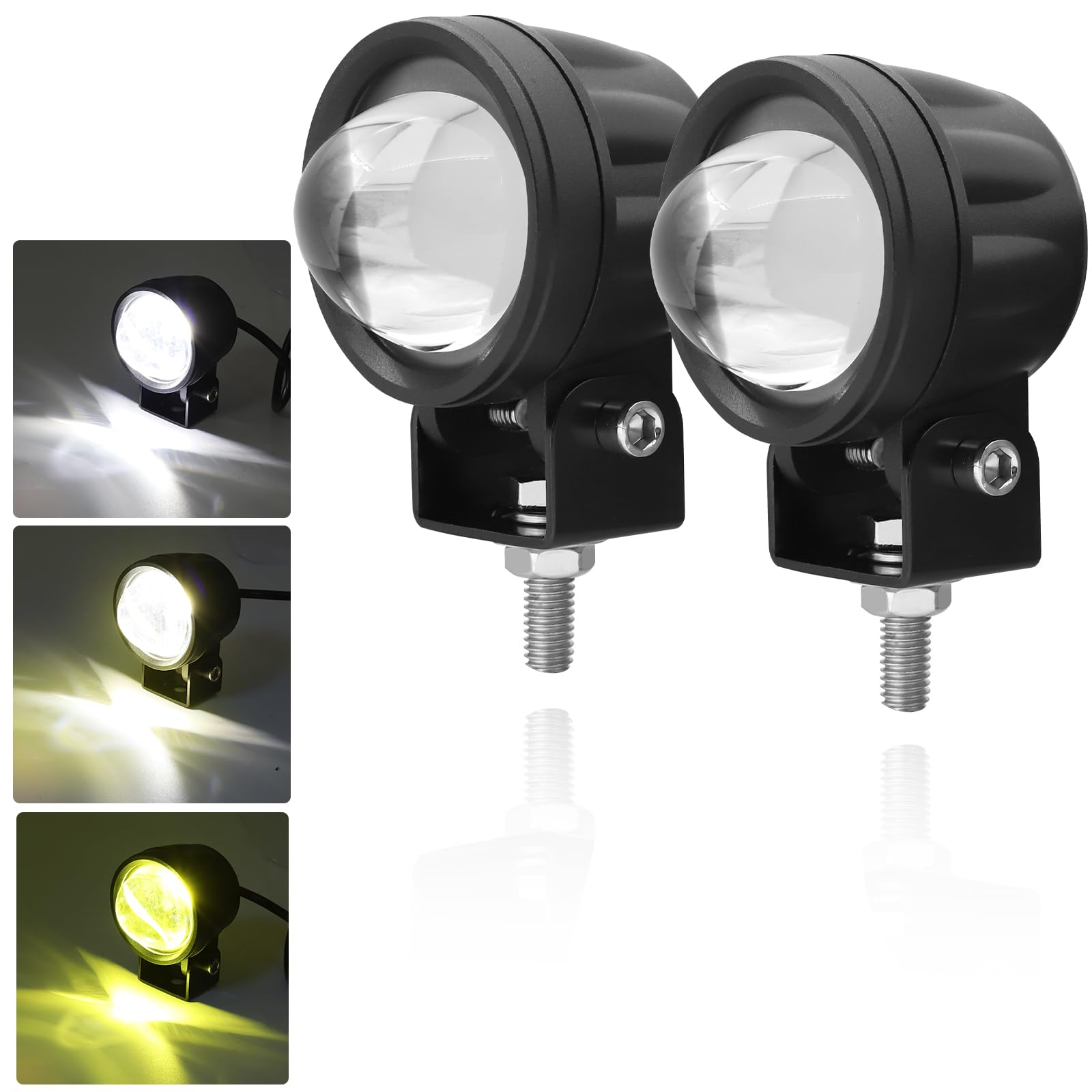 

Motorcycle LED Driving Fog Lights 60 W White And Yellow Lights, Motorcycle Driving Lights,
