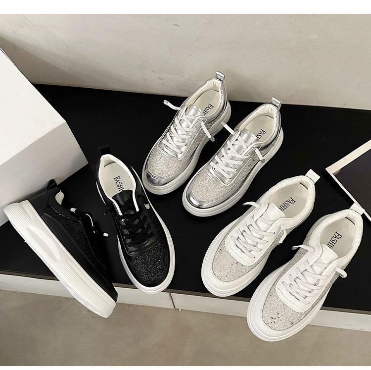 Fashion Women's White Shoes Summer Versatile New 2025 Platform Lightweight Walking Board Shoes Breathable Casual Sneaker Single Shoes