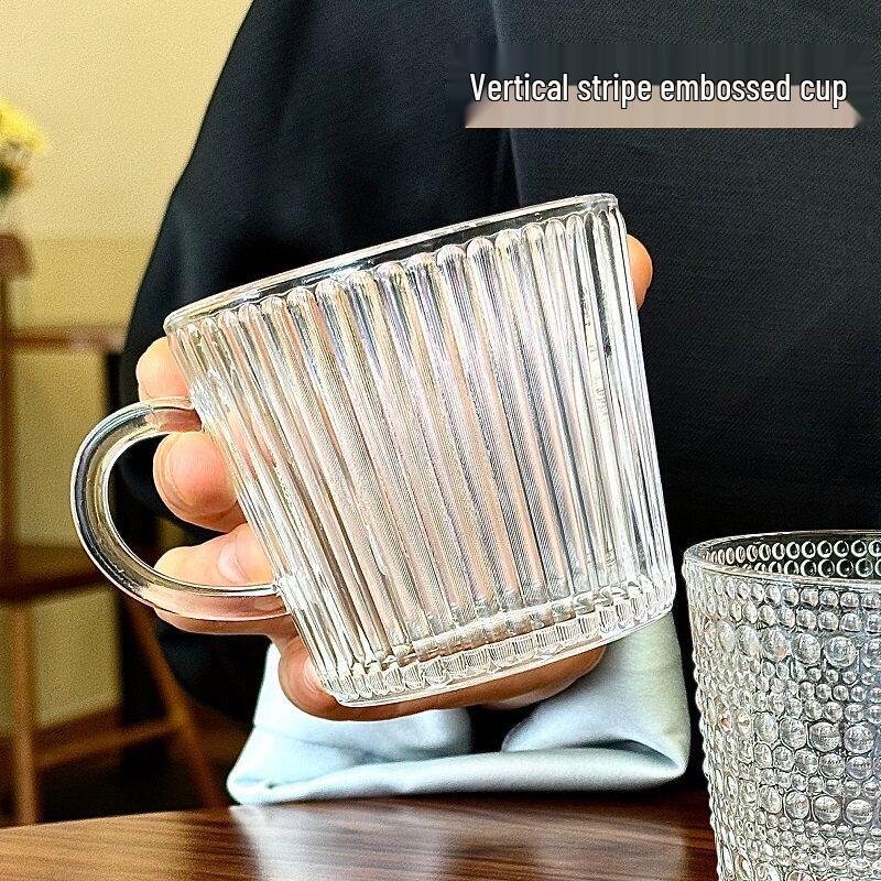 Qiwei Large Glass Mug with Handle and Lid