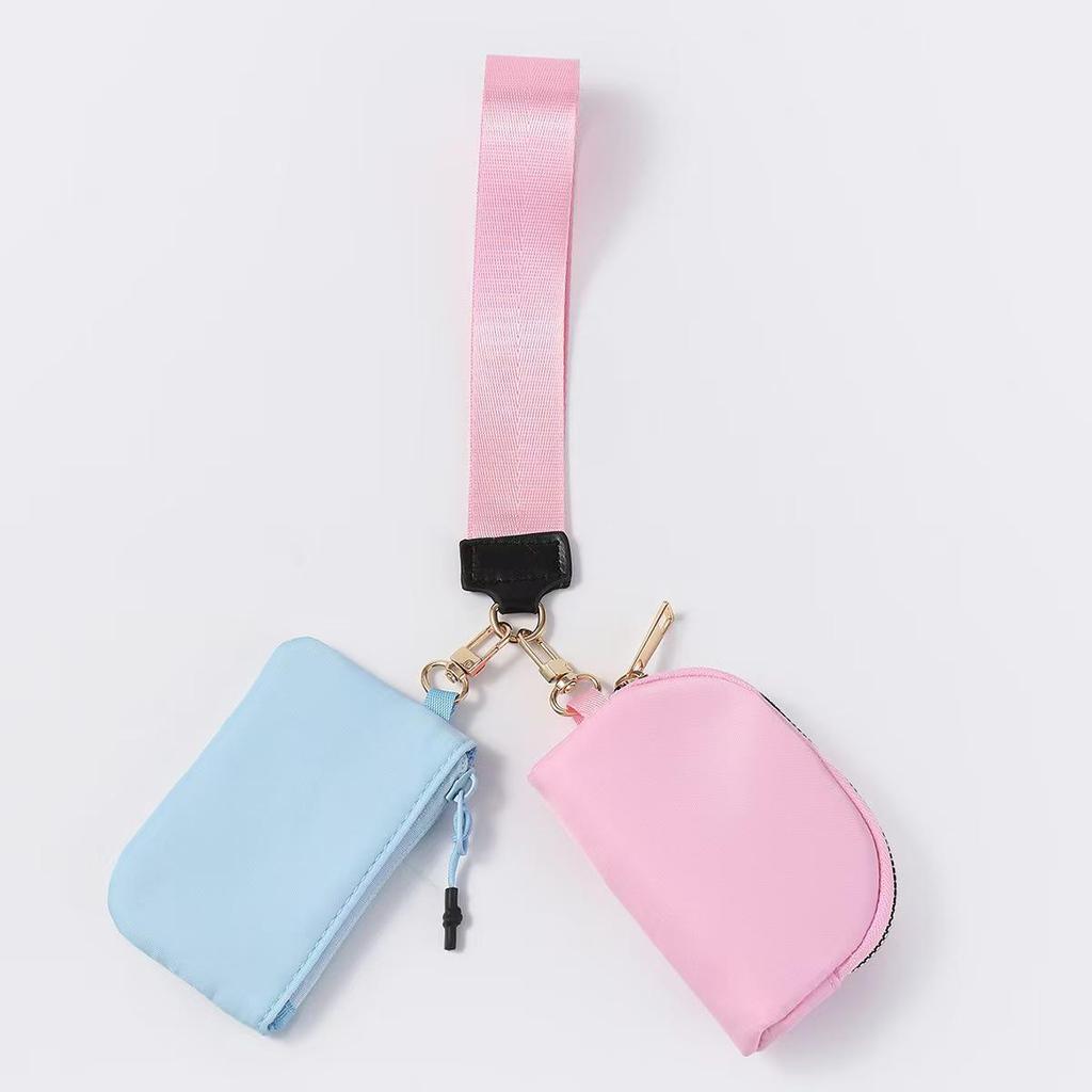 LULU-Style Waterproof Mini Wristlet & Coin Purse with Key Storage and Red Envelope Pocket