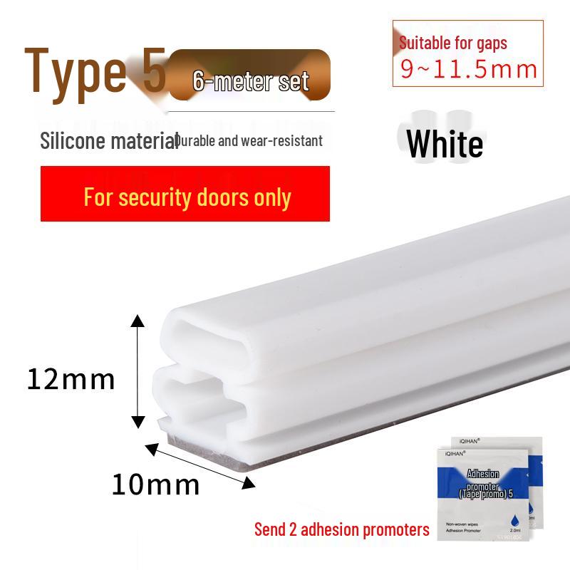 Diebstahlsichere selbstklebende Silikon-Dichtungsleiste für Tür und Fenster zum Abdichten gegen Wind und zur Isolierung