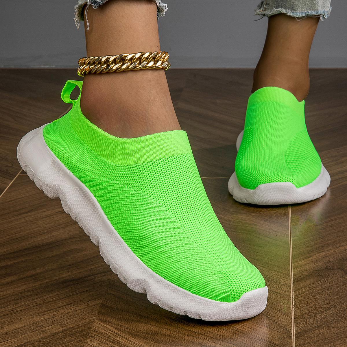 

Женская обувь, удобная платформа, мягкая подошва, спортивная противоскользящая повседневная обувь с сеткой, уличная легкая теннисная обувь для медленного бега, ленивая обувь 41 зелёный