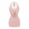 European & American Spicy Girl Mesh Halter Bodycon Mini Dress