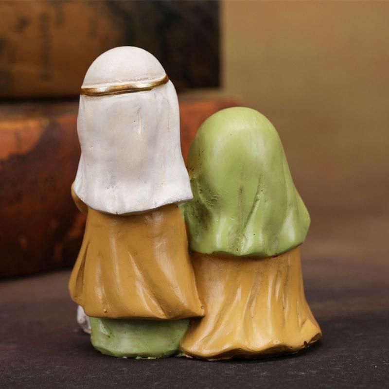 Elegant Nativity Scene Figurines Set for Christmas Home Decoration On Tables and Fireplaces Ornament