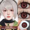 Eyeshare 1 Pair Red/Whie/Black Contact Lenses for Halloween Crazy Party Eye Makeup Lens Anime Role Playing Pupils