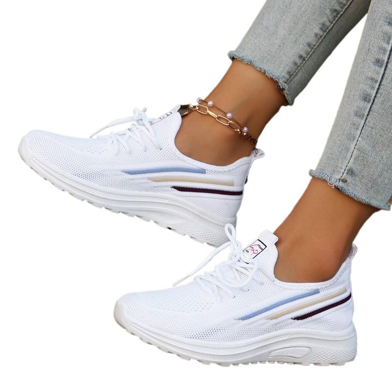 Fashion 2025 Fashion Front Lace-up Women's Vulcanize Shoes New Mesh Soft Bottom Outdoor Slip-Resistant Casual Comfortable Casual Shoes