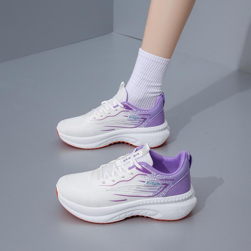 2025 New Fashion Trendy Shoes Flying Woven Breathable Versatile Running Shoes Women's Shoes Lightweight Soft Sole Women's Summer Sports Shoes